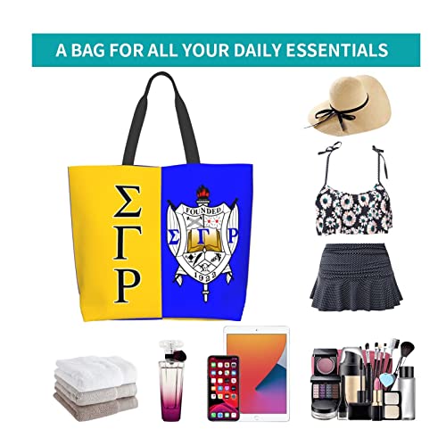 Women'S Tote Bags Sigma Gamma Rho Tote Bag, Everyday Shopping Stylish Simple Tote Bag