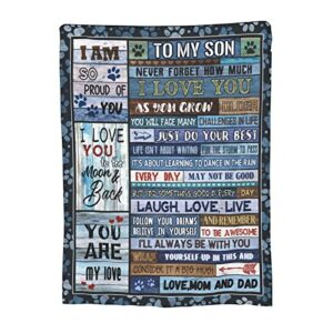 to my son blanket from mom ultra soft flannel throw blankets for christmas birthday gifts 50″x40″