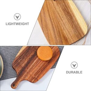 Wood Cutting Board with Handle Wooden Chopping Board Pizza Paddle Meat Bread Serving Board Charcuterie Board Chopping Blocks Dessert Tray for Fruit Vegetables Cheese