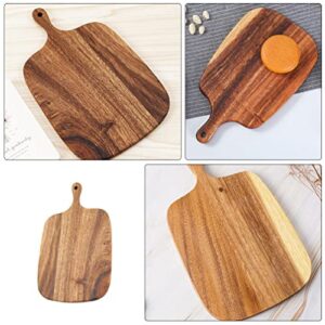 Wood Cutting Board with Handle Wooden Chopping Board Pizza Paddle Meat Bread Serving Board Charcuterie Board Chopping Blocks Dessert Tray for Fruit Vegetables Cheese