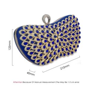 YLLWH Metallic Colorful Diamonds Beaded Clutch Wedding Purses Elegant Evening Bags Ladies Day Clutches Party Bag