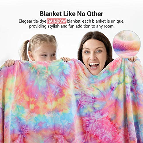 Elegear Tie Dye Hug Throw TV Blanket - Lazy Phone Blankets Keep Your Hands Free, Soft Fleece Wrap Blankets for Couch/Bed, Cozy Fuzzy Blankets As Valentines Birthday Gifts for Mom/Adult/Women/Men/Kids