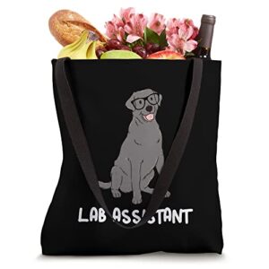 Lab Assistant Nerdy Silver Labrador Retriever Tote Bag