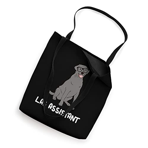 Lab Assistant Nerdy Silver Labrador Retriever Tote Bag