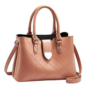 jhvyf satchel bag for women vegan leather crossbody purse top-handle handbag trendy shoulder bag ladies work tote apricot