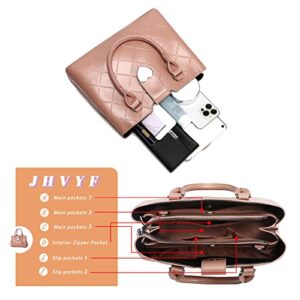 JHVYF Satchel Bag for Women Vegan Leather Crossbody Purse Top-Handle Handbag Trendy Shoulder Bag Ladies Work Tote Apricot