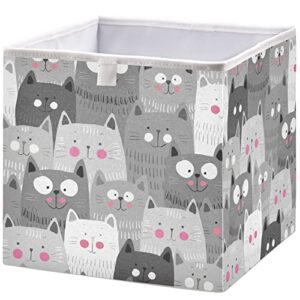 visesunny rectangular shelf basket cat animal clothing storage bins closet bin with handles foldable rectangle storage baskets fabric containers boxes for clothes,books,toys,shelves,gifts