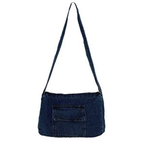 fashion crossbody bags for women retro denim shoulder bag all-matching hobo tote bag student schoolbag casual canvas bag