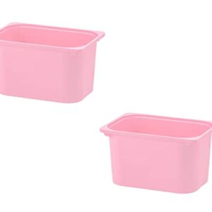 TROFAST Storage Box, Pink; 16 ½x11 ¾x9 ", Stackable Containers/Bins/Baskets, Compatible with Trofast Frames and Lids, Made of Polypropelene Pack of 2