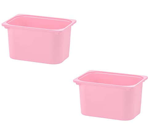 TROFAST Storage Box, Pink; 16 ½x11 ¾x9 ", Stackable Containers/Bins/Baskets, Compatible with Trofast Frames and Lids, Made of Polypropelene Pack of 2