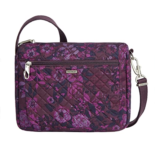 Travelon Anti-Theft Classic Small East/West Crossbody Bag, Wine Rose, One Size