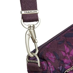 Travelon Anti-Theft Classic Small East/West Crossbody Bag, Wine Rose, One Size