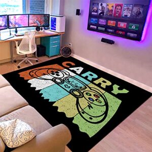 large 39”x59” gaming rug controller area carpets for kids game home rug living play home decor non-slip comfy floor mat