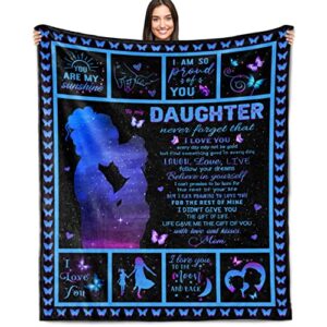 daughter gifts from mom – gifts for mothers day – birthday gifts for daughter adult – to my daughter graduation gifts for teenage girls – bonus daughter gifts from mother throw blanket 60×50 inch