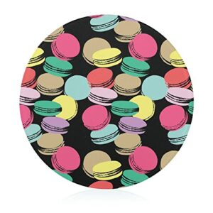 colorful macarons printed round cutting board glass chopping blocks mats food tray for home kitchen decoration
