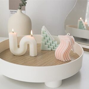 2 Pcs Aesthetic CandlesS Shape Candle Minimalist Geometric Shaped Candles Soy Wax Scented Candle Art Decorative Handmade for Wedding Christmas Birthday Gift