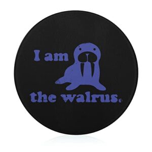 I Am The Walrus Printed Round Cutting Board Glass Chopping Blocks Mats Food Tray for Home Kitchen Decoration