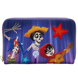 loungefly pixar moments coco miguel and hector performance zip around wallet
