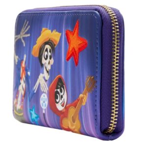 Loungefly Pixar Moments Coco Miguel and Hector Performance Zip Around Wallet