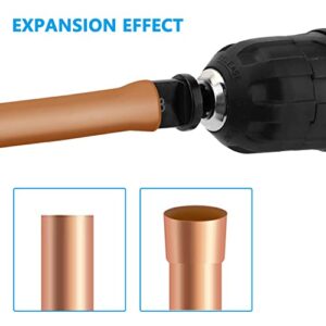 6PCS Hex Handle HVAC Repairing Set Air Conditioner Copper Tube Expander Swaging Tool Drill Bits Set with 1/4''， 3/8''，1/2''， 5/8''，3/4''，7/8''