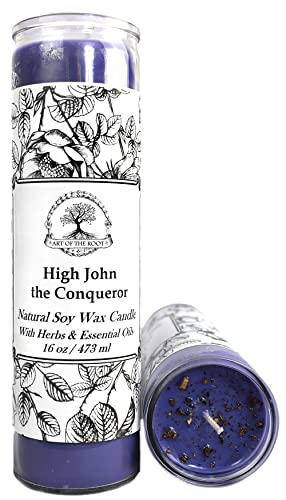 High John The Conqueror 7 Day Soy Spell Candle (Fixed) | Power, Money, Luck & Prosperity Rituals | Wiccan, Pagan, Hoodoo, Magick Rituals & Spells