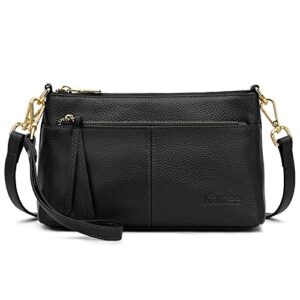 kattee small genuine soft leather crossbody handbags for women wallet shoulder bag clutch wristlet purse