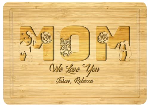 Mom, We Love You, Personalized Mom Cutting Board, Custome Engraved Board,Gift For Mom,Gift Idea For Mom,Family Gift, Mother's Day Gift, Gift For Grandma