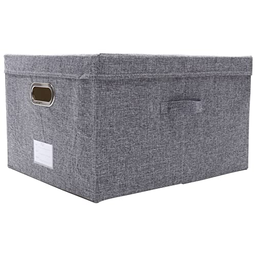 SUPVOX Collapsible Fabric Storage Box Closet Storage Bin Cardboard Cloth Cube Organizer Bin with Lids Foldable Organizer Containers with Handles for Home Bedroom