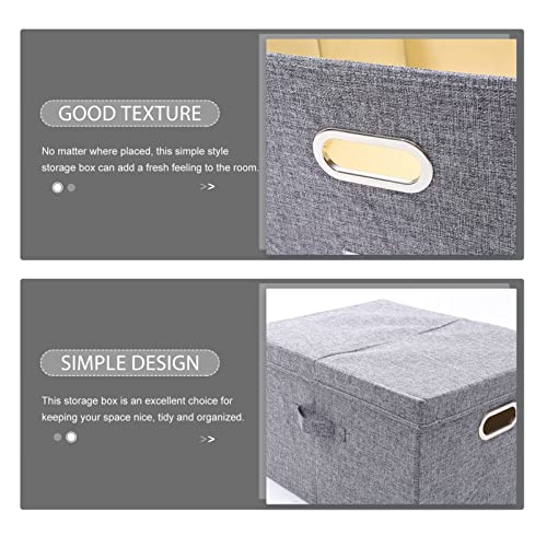 SUPVOX Collapsible Fabric Storage Box Closet Storage Bin Cardboard Cloth Cube Organizer Bin with Lids Foldable Organizer Containers with Handles for Home Bedroom