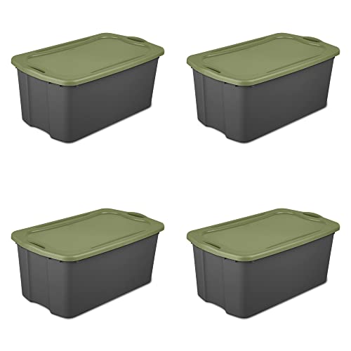 DUUE 30 Gal.Plastic, Flat Gray/Sage Legume, Set of 4