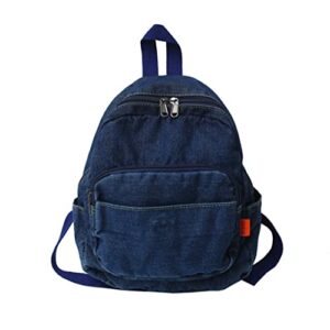 ggoob small backpack purse for women womens backpack purse for women mini backpack purse aesthetic purse denim purse (dark blue)