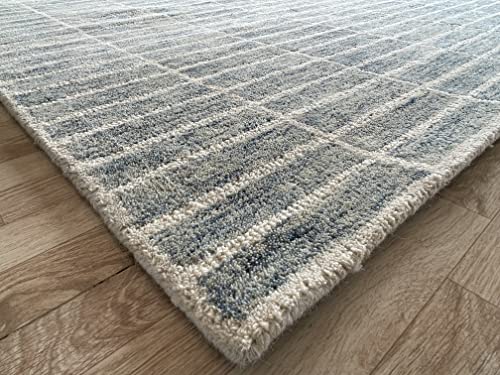 Natural Weave Handtuffted Capitola Wool Area Rug (Blue, 9 x 12 FT)