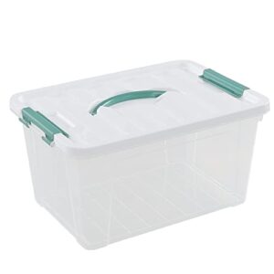 ggbin 12 quart latching storage box with lid, 1 pack plastic organizing bin