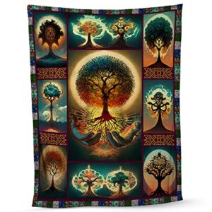 onlanket tree of life blanket beautiful red car collection throw fleece blanket for couch, sofa, bed, super soft cozy luxury bed blanket 60″ x 80″