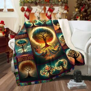 ONLANKET Tree of Life Blanket Beautiful Red Car Collection Throw Fleece Blanket for Couch, Sofa, Bed, Super Soft Cozy Luxury Bed Blanket 60" x 80"