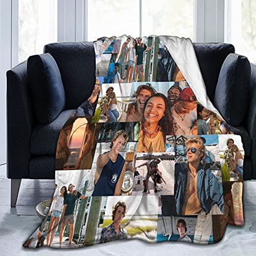 Outer Banks Soft Throw Blankets, OBX Breathable Lightweight Blanket Flannel Travel Personalized Blankets for Couch Bed Sofa