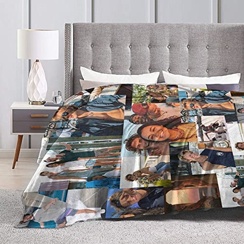 Outer Banks Soft Throw Blankets, OBX Breathable Lightweight Blanket Flannel Travel Personalized Blankets for Couch Bed Sofa