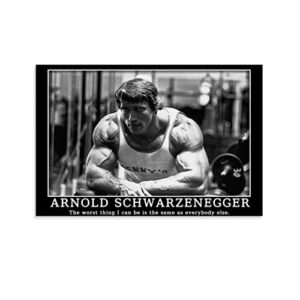 wbj The Worst Thing…Arnold Schwarzenegger's Motivational Poster Print 12x18inch Unframed Wall Art Pictures Home Decor