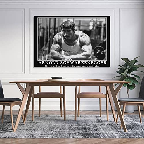 wbj The Worst Thing…Arnold Schwarzenegger's Motivational Poster Print 12x18inch Unframed Wall Art Pictures Home Decor