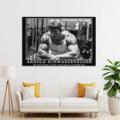 wbj The Worst Thing…Arnold Schwarzenegger's Motivational Poster Print 12x18inch Unframed Wall Art Pictures Home Decor