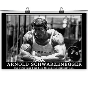 wbj The Worst Thing…Arnold Schwarzenegger's Motivational Poster Print 12x18inch Unframed Wall Art Pictures Home Decor