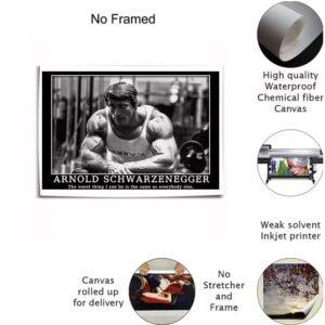 wbj The Worst Thing…Arnold Schwarzenegger's Motivational Poster Print 12x18inch Unframed Wall Art Pictures Home Decor