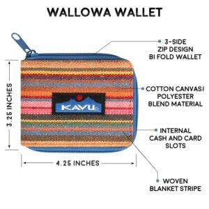 KAVU Wallowa Wallet Bifold Woven Cotton Wallet - Aloha Stripe