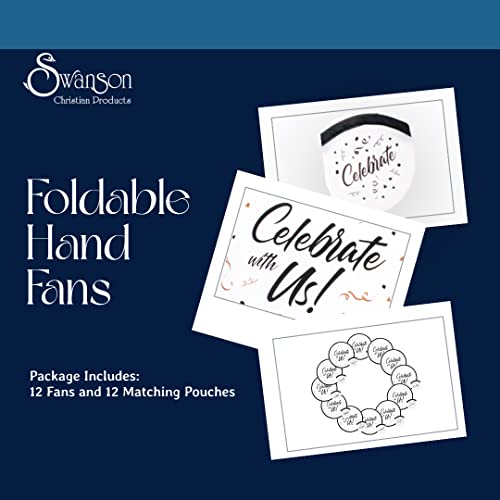 12 Pack Foldable Frisbee Fan Party Favor - Baby Shower Baptism Favor - Modern Style - Pop Up Fan - Celebrate With Us - Fun Party Favor - Wedding Favors - Baby Shower - Birthday Party - New Years Party - Foldable Frisbee Fan