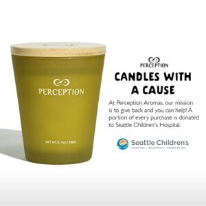 PERCEPTION AROMAS Luxury Scented Candle | Bamboo Jasmine | Hand Poured Soy Wax Candle with Gift Box | Elegant Fragrances | 50 Hour Burn Time (8.1 oz)