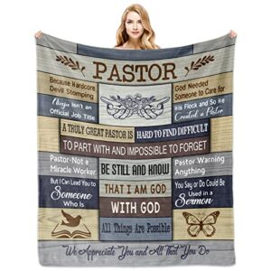 pastor appreciation gifts, pastor gifts for men, gifts for pastor blanket 60″x50″, christian gifts for men religious, inspirational gifts for men, pastor gift ideas for birthday christmas fathers day