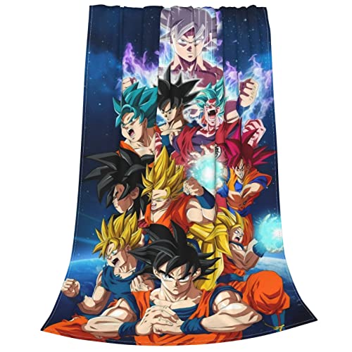 Anime Thicken Throw Blanket 80"X60" Adults Super Soft Fleece Throw Blankets,Fuzzy Plush Blanket Oversized,Travel Camping Blanket for All Season