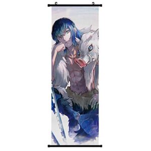 poster anime scroll hashibira inosuke hanger cartoon comic scrolls fabric hanging wall art picture decor 36″ l x 12″ w