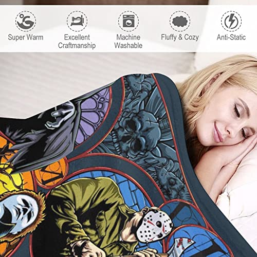 Halloween Blanket Flannel Cozy Halloween Throw Blankets Luxury Watching Blanket for Couch Bed All Season Gifts 50"X40"