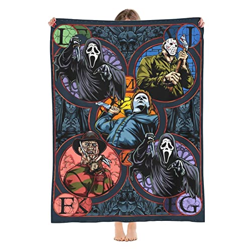 Halloween Blanket Flannel Cozy Halloween Throw Blankets Luxury Watching Blanket for Couch Bed All Season Gifts 50"X40"